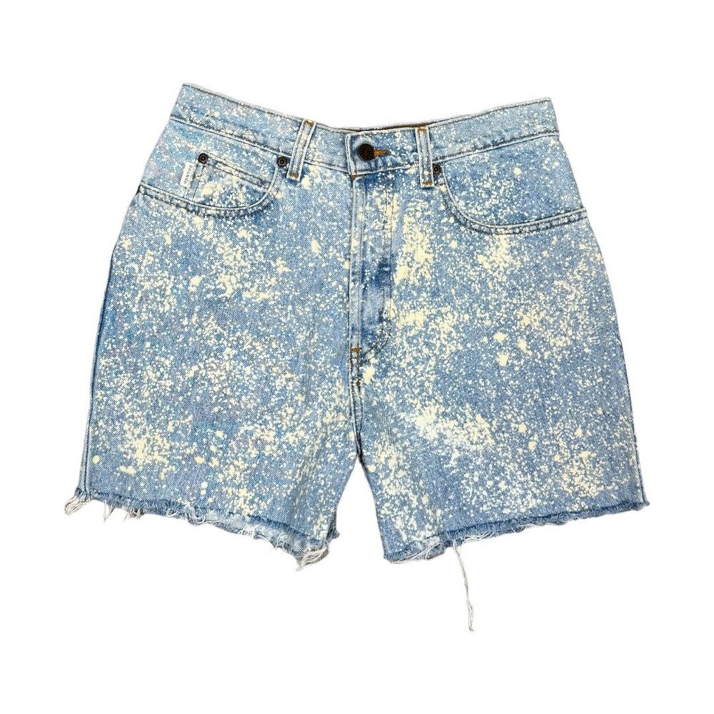 Vintage Reworked Desert Blue Jeans Denim Cutoffs 28 Bleached Shorts High Rise